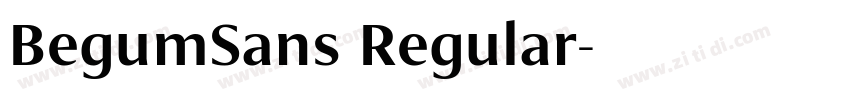 BegumSans Regular字体转换